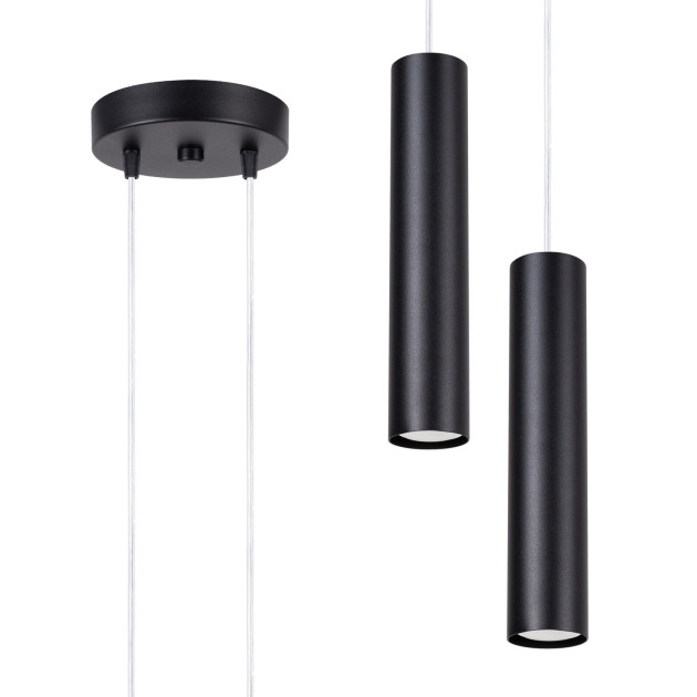 Lampe suspendue Noraaena 2P noir