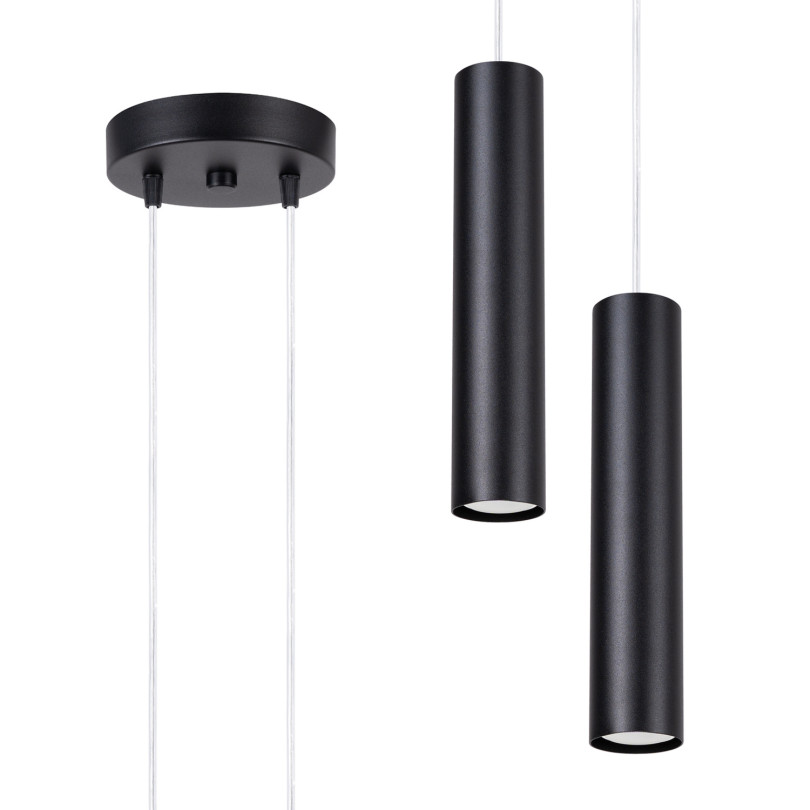 Lampe suspendue Noraaena 2P noir