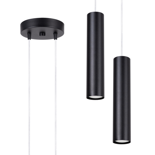 Lampe suspendue Noraaena 2P noir