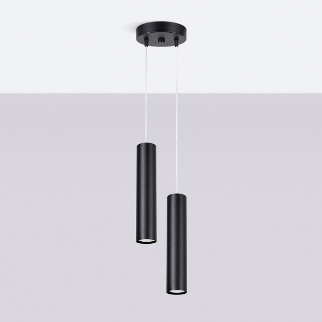 Lampe suspendue Noraaena 2P noir