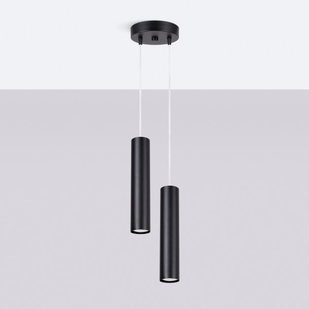 Lampe suspendue Noraaena 2P noir
