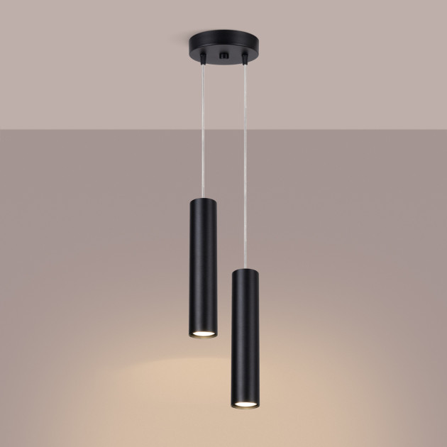 Lampe suspendue Noraaena 2P noir