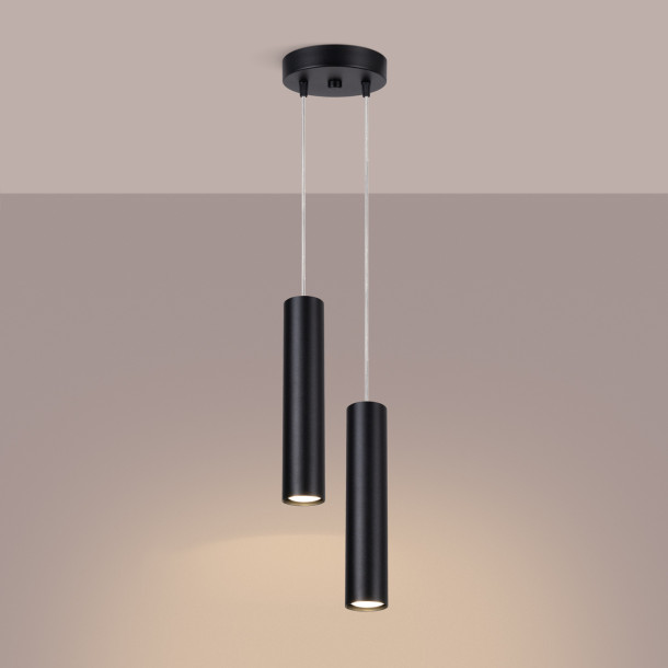 Lampe suspendue Noraaena 2P noir