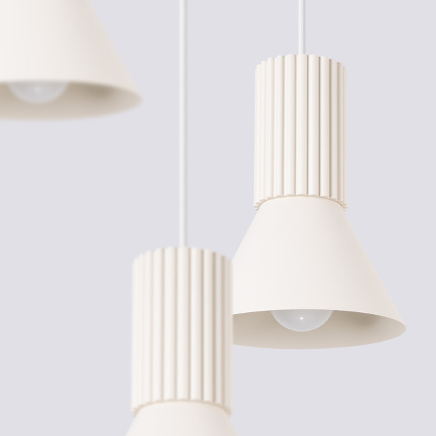 Lampe suspendue ESTRIA 3P beige
