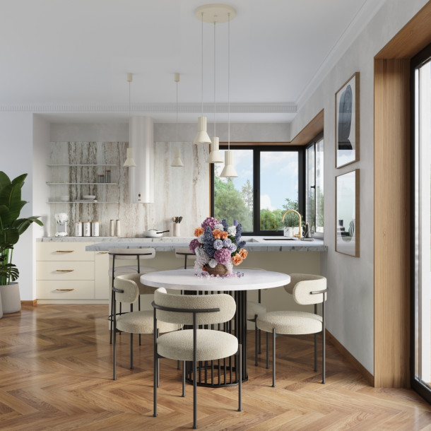 Lampe suspendue ESTRIA 3P beige