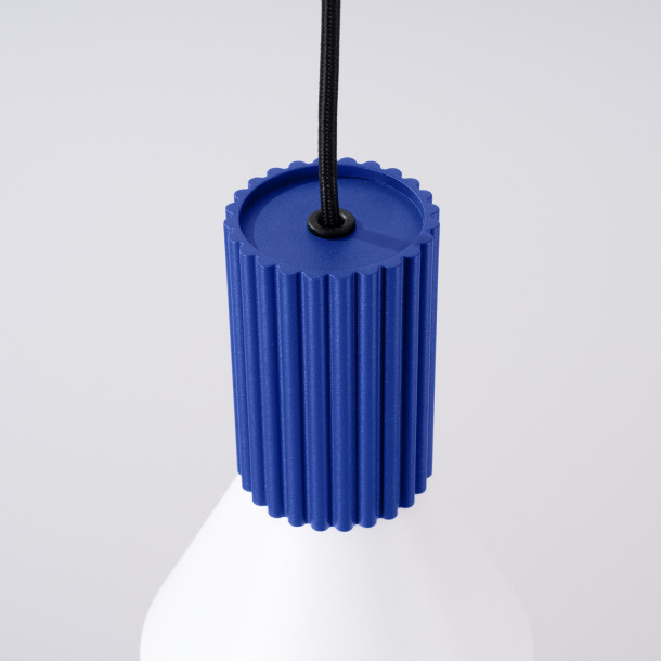 Lampe suspendue ESTRIA 1 blanc/ultramarine