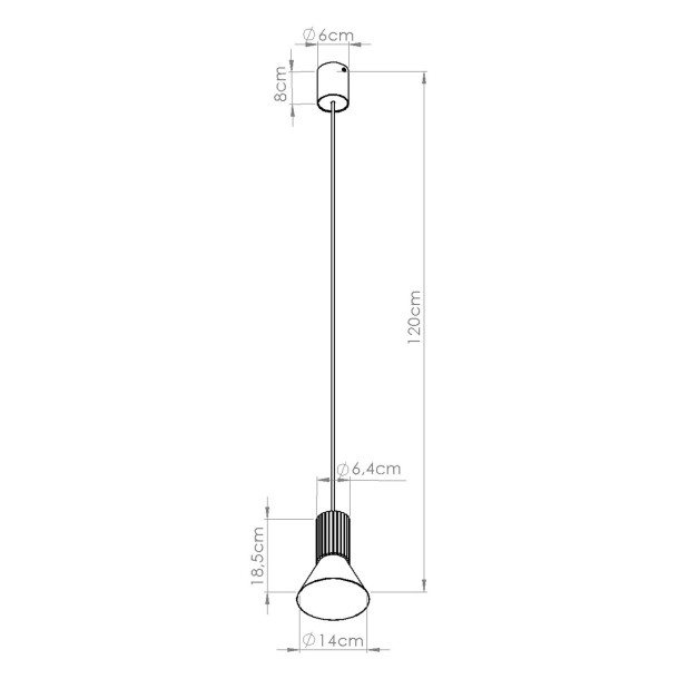 Lampe suspendue ESTRIA 1 blanc/ultramarine