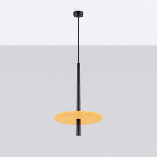 Lampe suspendue FELTRO 1 noir/jaune