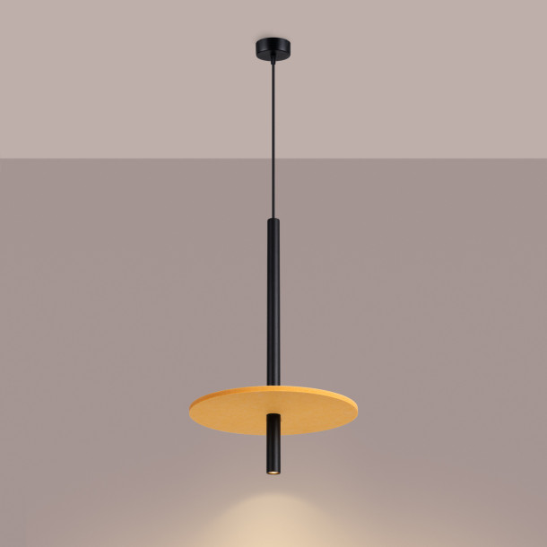 Lampe suspendue FELTRO 1 noir/jaune