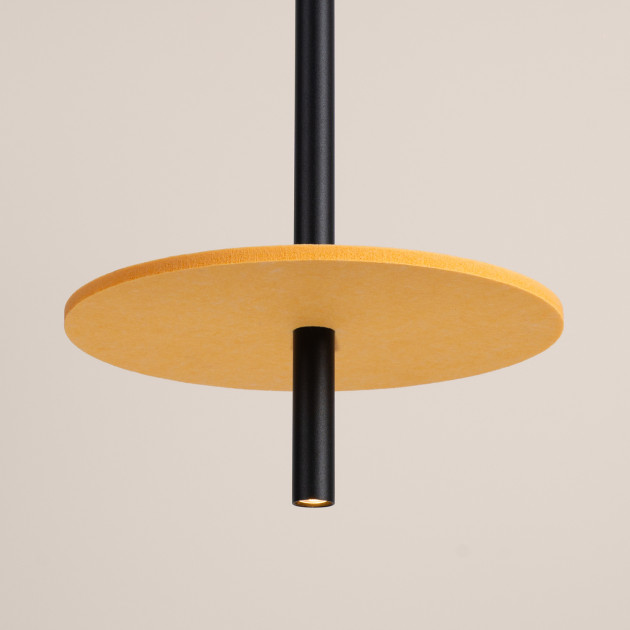 Lampe suspendue FELTRO 1 noir/jaune