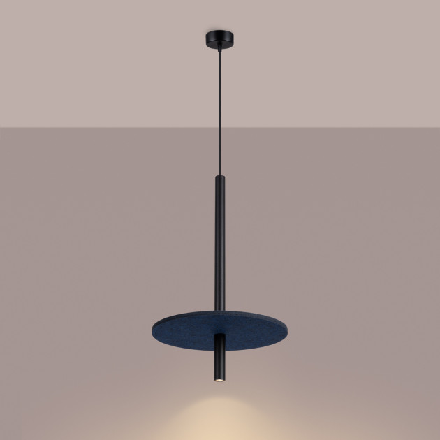Lampe suspendue FELTRO 1 noir/marine