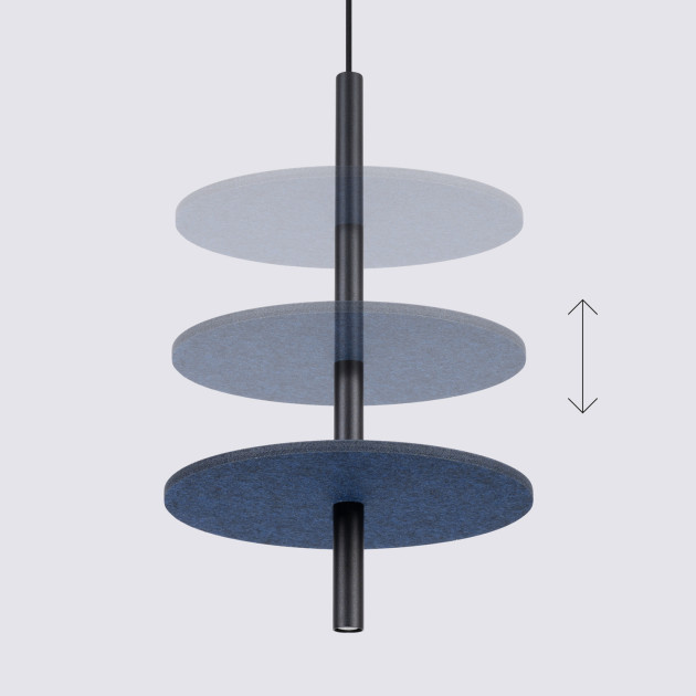 Lampe suspendue FELTRO 1 noir/marine