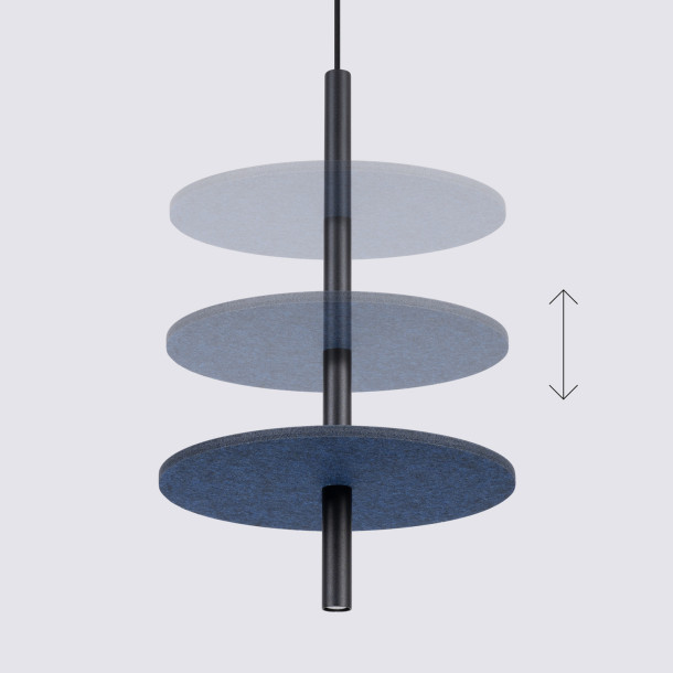Lampe suspendue FELTRO 1 noir/marine