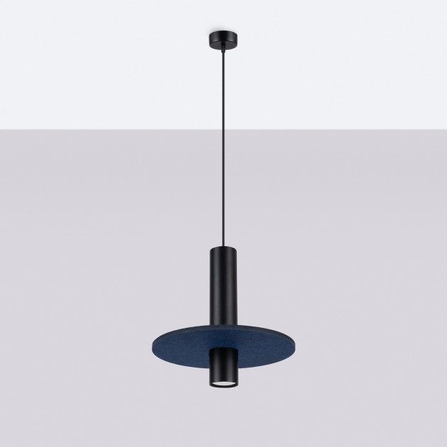 Lampe suspendue PELTA 1 noir/marine