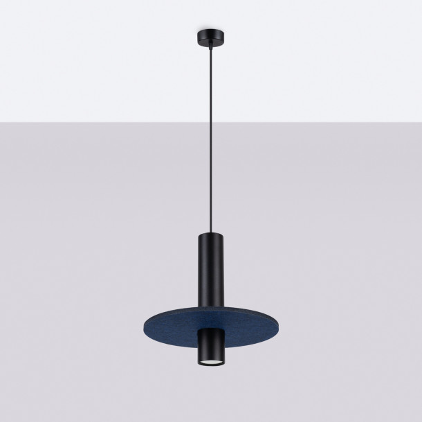 Lampe suspendue PELTA 1 noir/marine