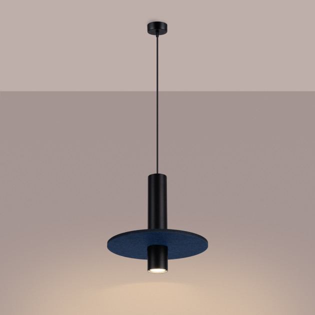 Lampe suspendue PELTA 1 noir/marine