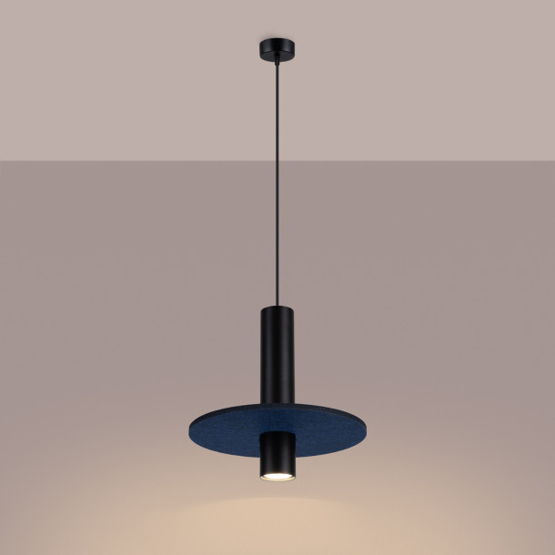 Lampe suspendue PELTA 1 noir/marine