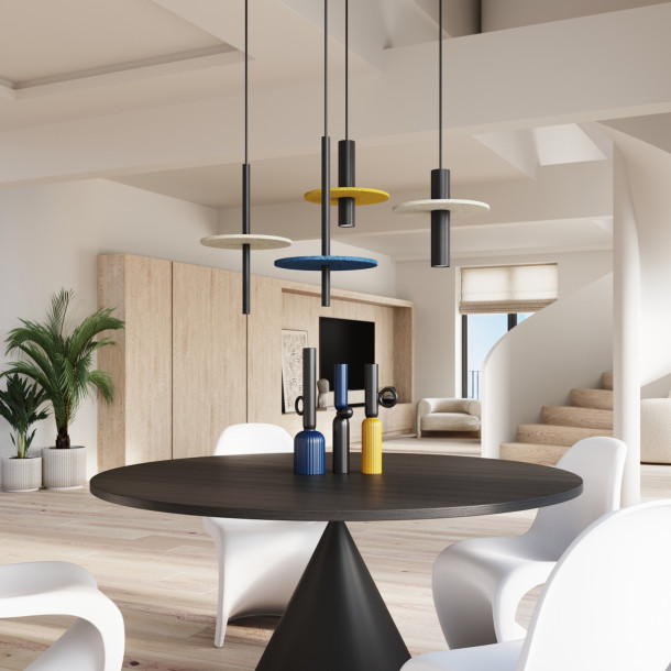 Lampe suspendue PELTA 1 noir/marine