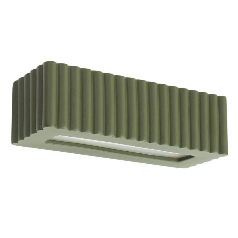 Applique en céramique RIGATA vert olive