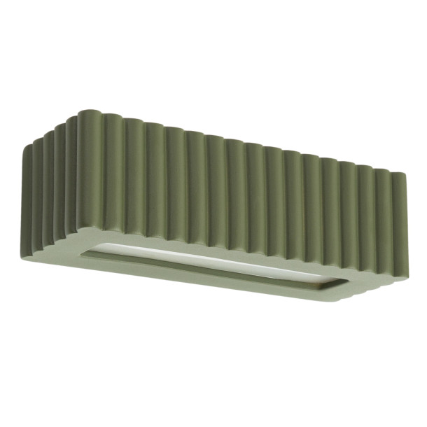 Applique en céramique RIGATA vert olive