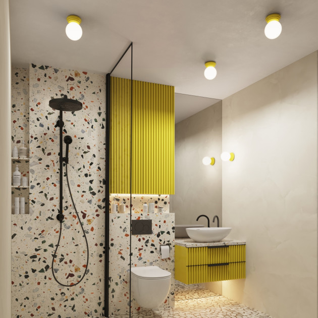 Plafonnier ZORI jaune IP44