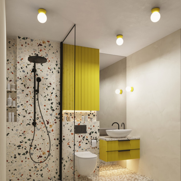 Plafonnier ZORI jaune IP44
