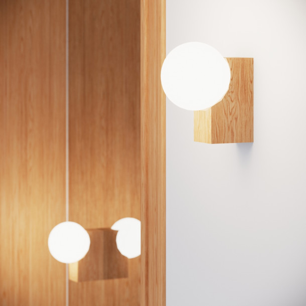 Plafonnier BULBO 3 bois naturel