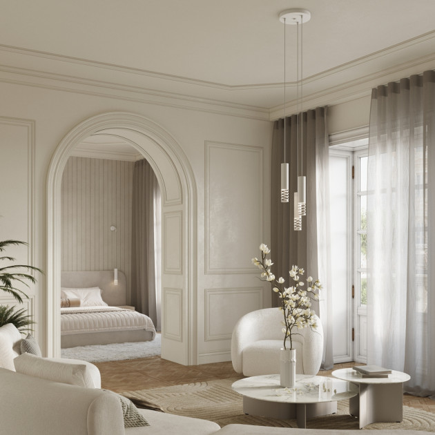 Lampe suspendue LAMI 1 blanc