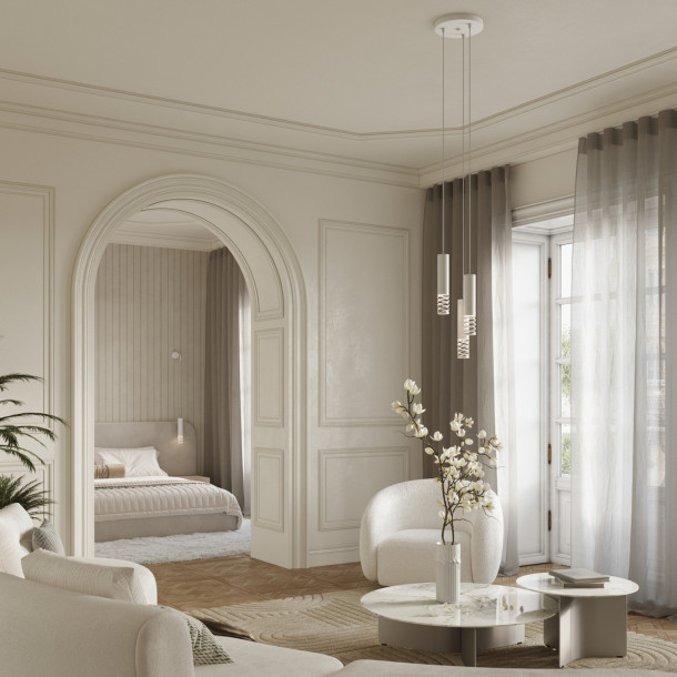 Lampe suspendue LAMI 3L blanc