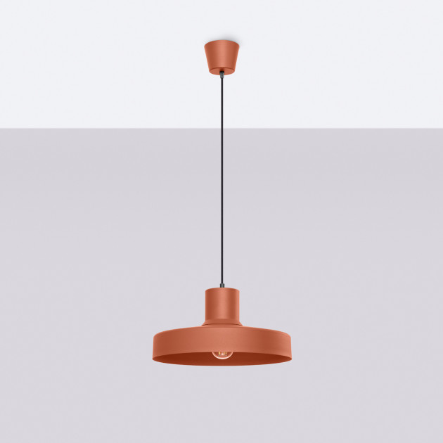 Lampe suspendue BILO rouge ocre