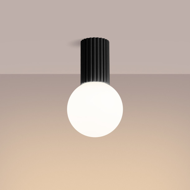 Plafonnier HALO noir IP44
