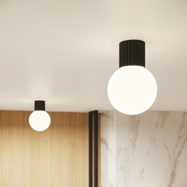 Plafonnier HALO noir IP44