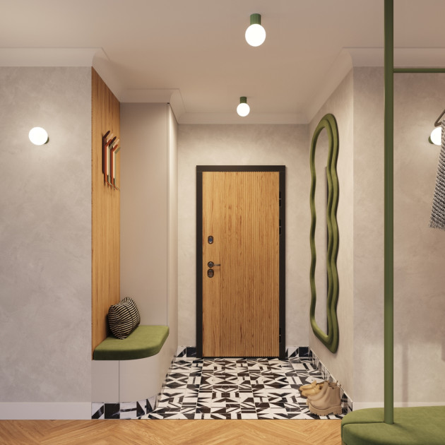 Applique HALO vert olive IP44