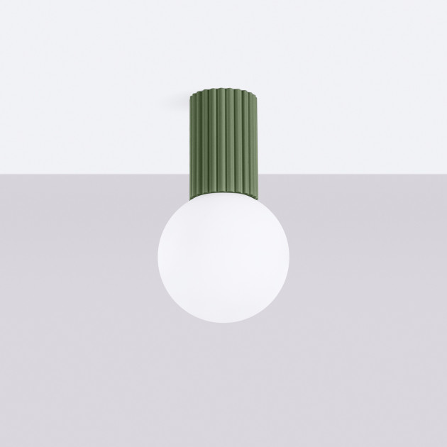 Plafonnier HALO vert olive IP44