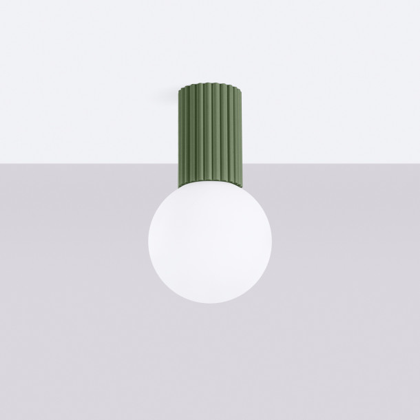 Plafonnier HALO vert olive IP44
