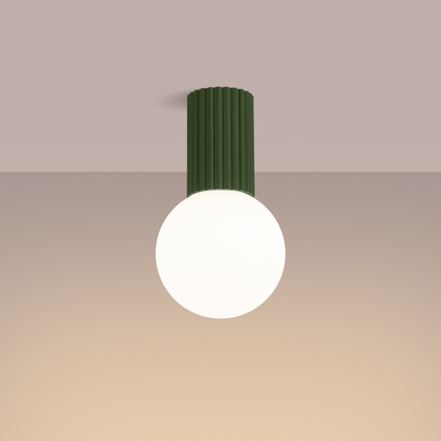 Plafonnier HALO vert olive IP44