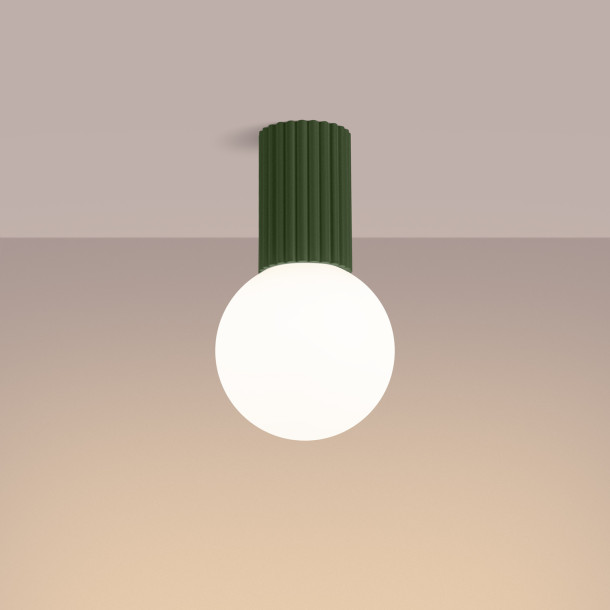 Plafonnier HALO vert olive IP44