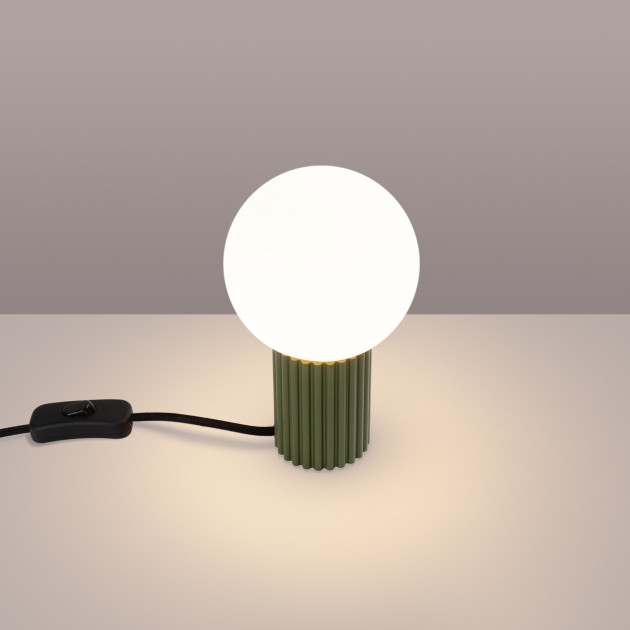 Lampe à poser HALO vert olive