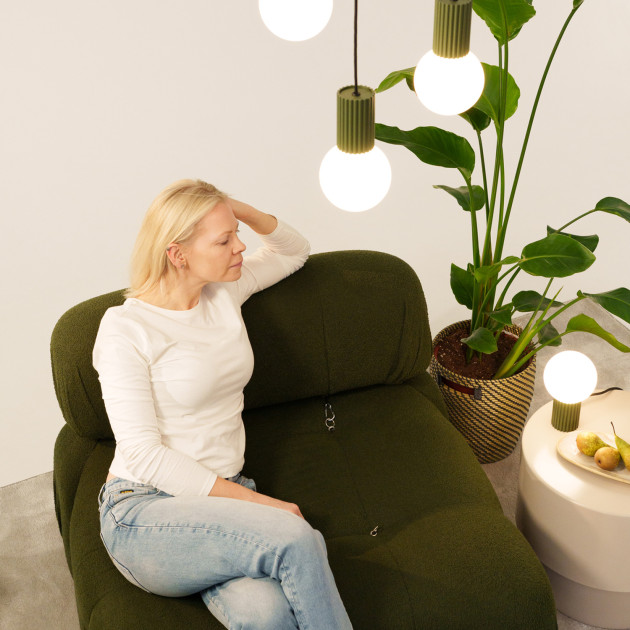 Lampe à poser HALO vert olive