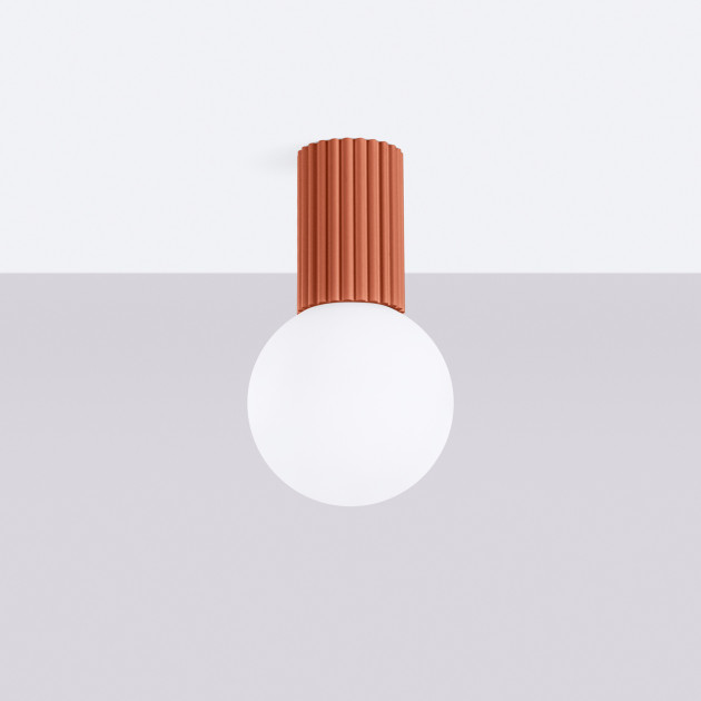 Plafonnier HALO rouge ochra IP44