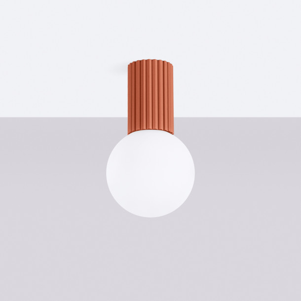 Plafonnier HALO rouge ochra IP44