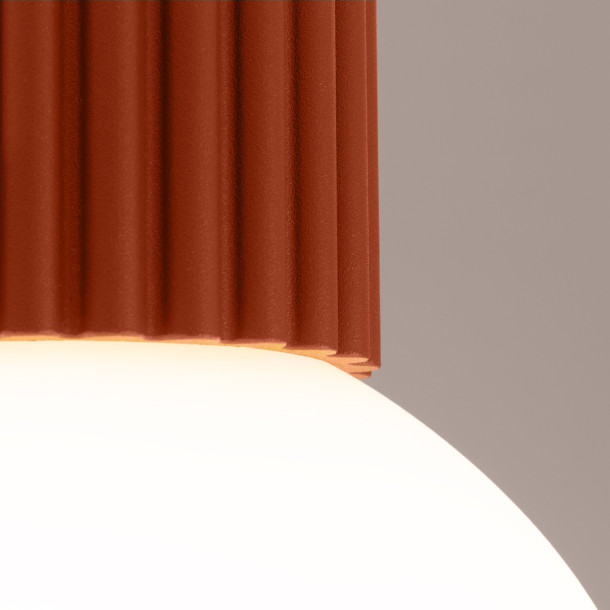 Plafonnier HALO rouge ochra IP44