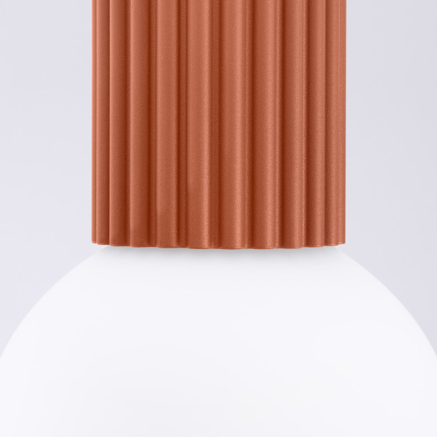 Plafonnier HALO rouge ochra IP44