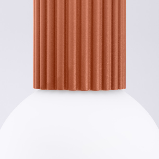 Plafonnier HALO rouge ochra IP44