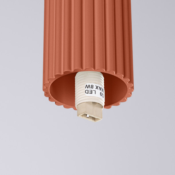 Plafonnier HALO rouge ochra IP44
