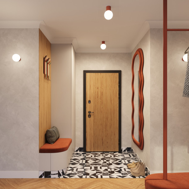 Plafonnier HALO rouge ochra IP44