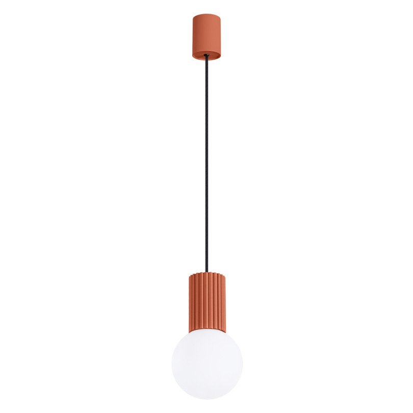 Lampe suspendue HALO 1 rouge ochra