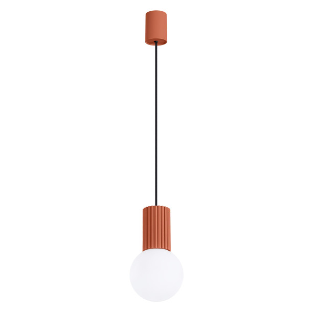 Lampe suspendue HALO 1 rouge ochra