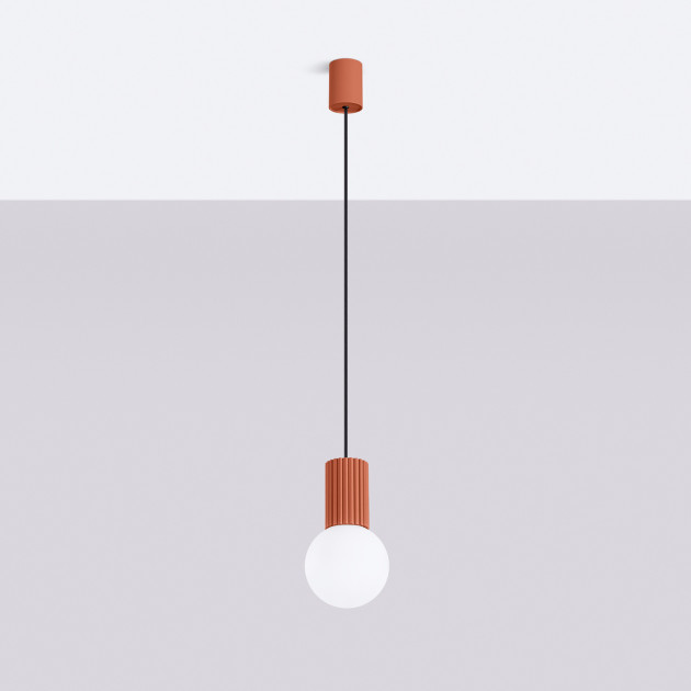 Lampe suspendue HALO 1 rouge ochra