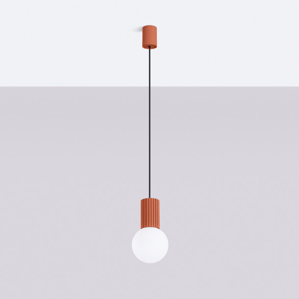 Lampe suspendue HALO 1 rouge ochra